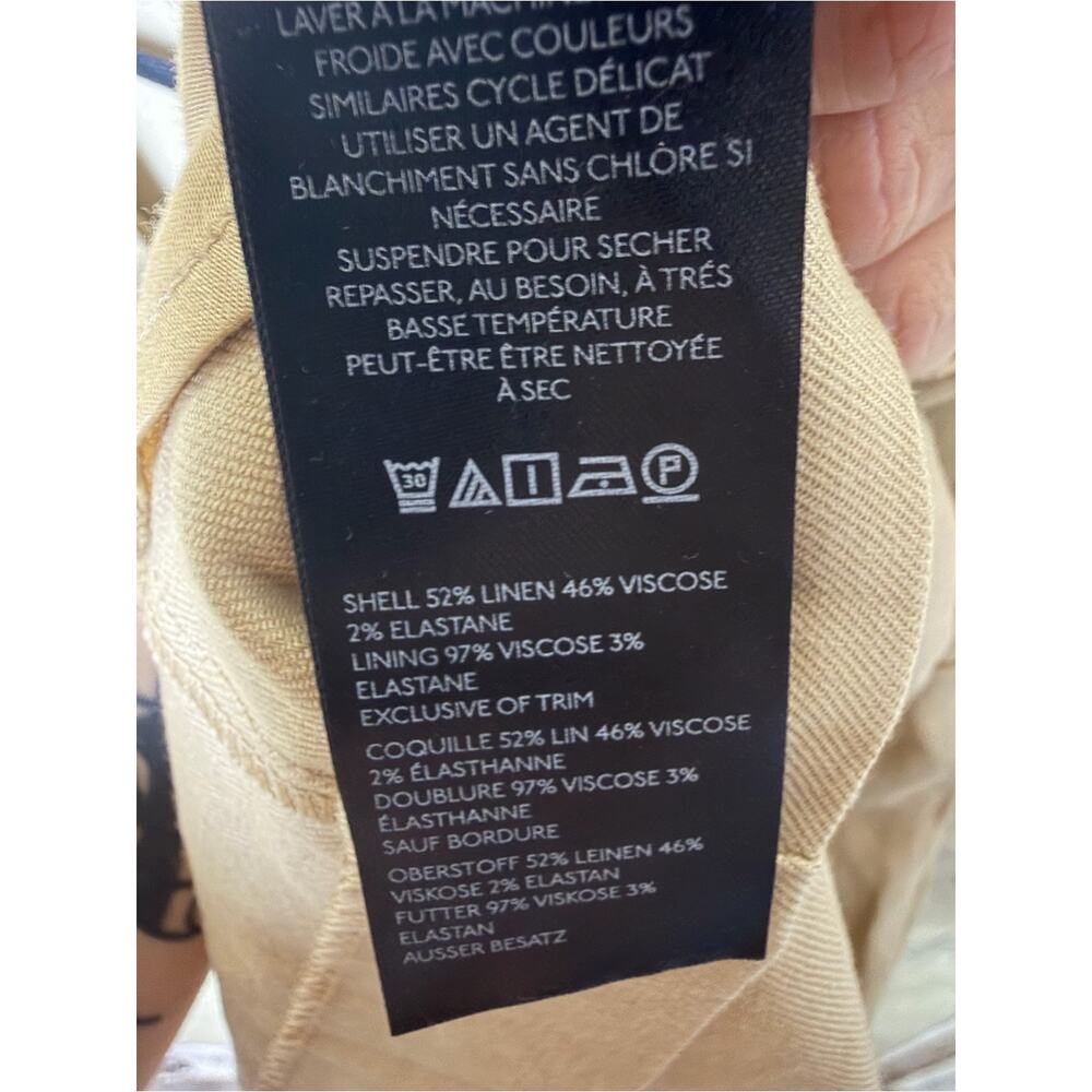 By Anthropologie Sleeveless Linen Wrap Mini Dress Size 2 - Picture 11 of 12
